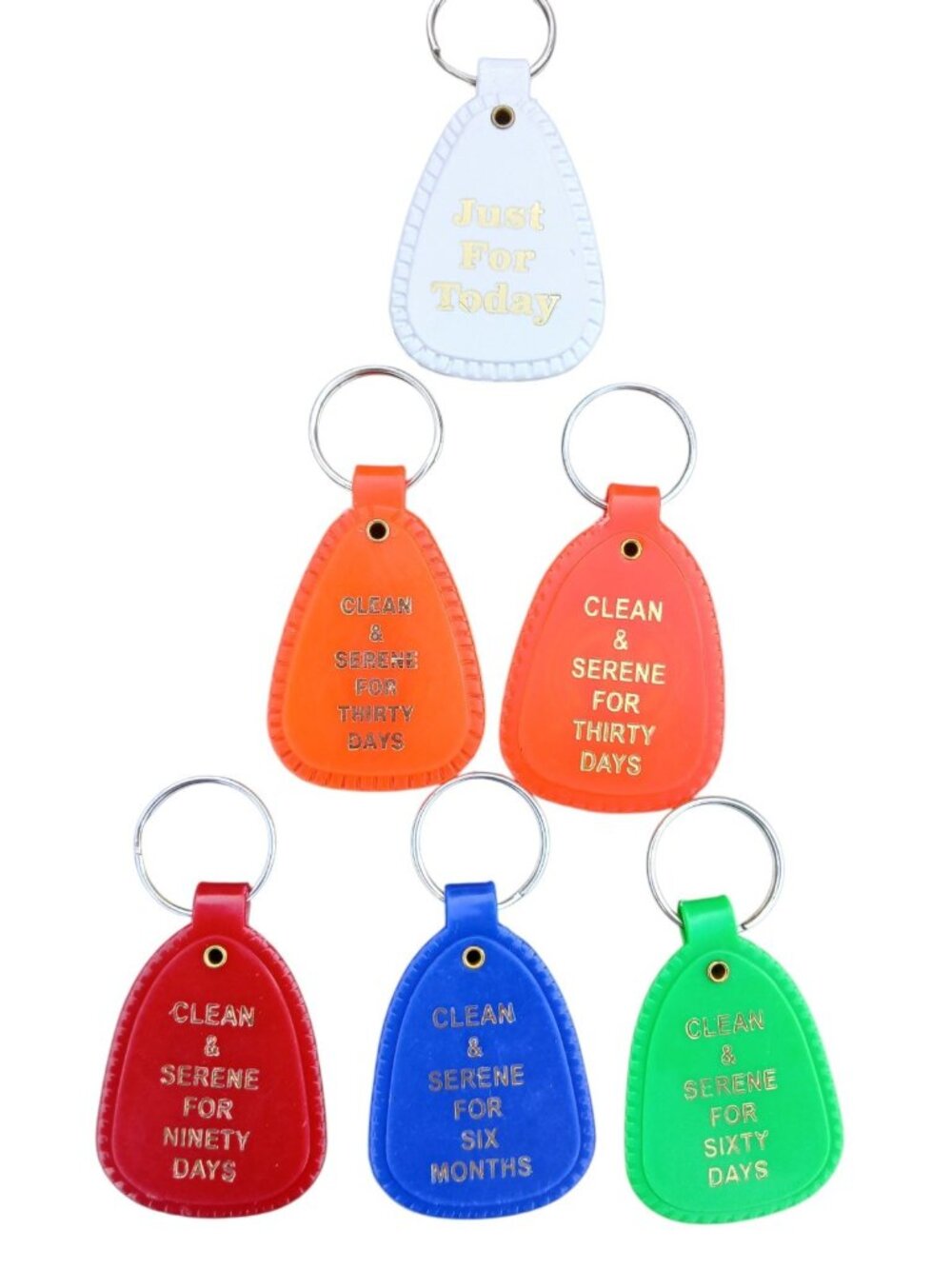 Narcotics Anonymous NA Key Tag Ring Recovery Keychain Lot Of 6